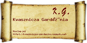 Kvasznicza Gardénia névjegykártya